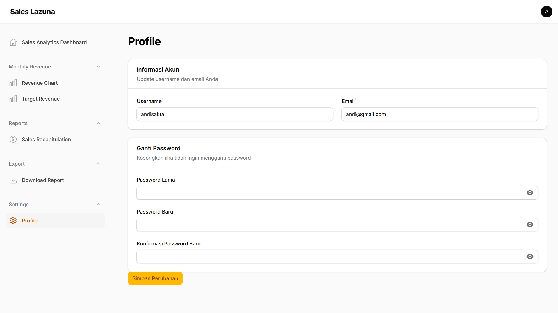 Setting Profile